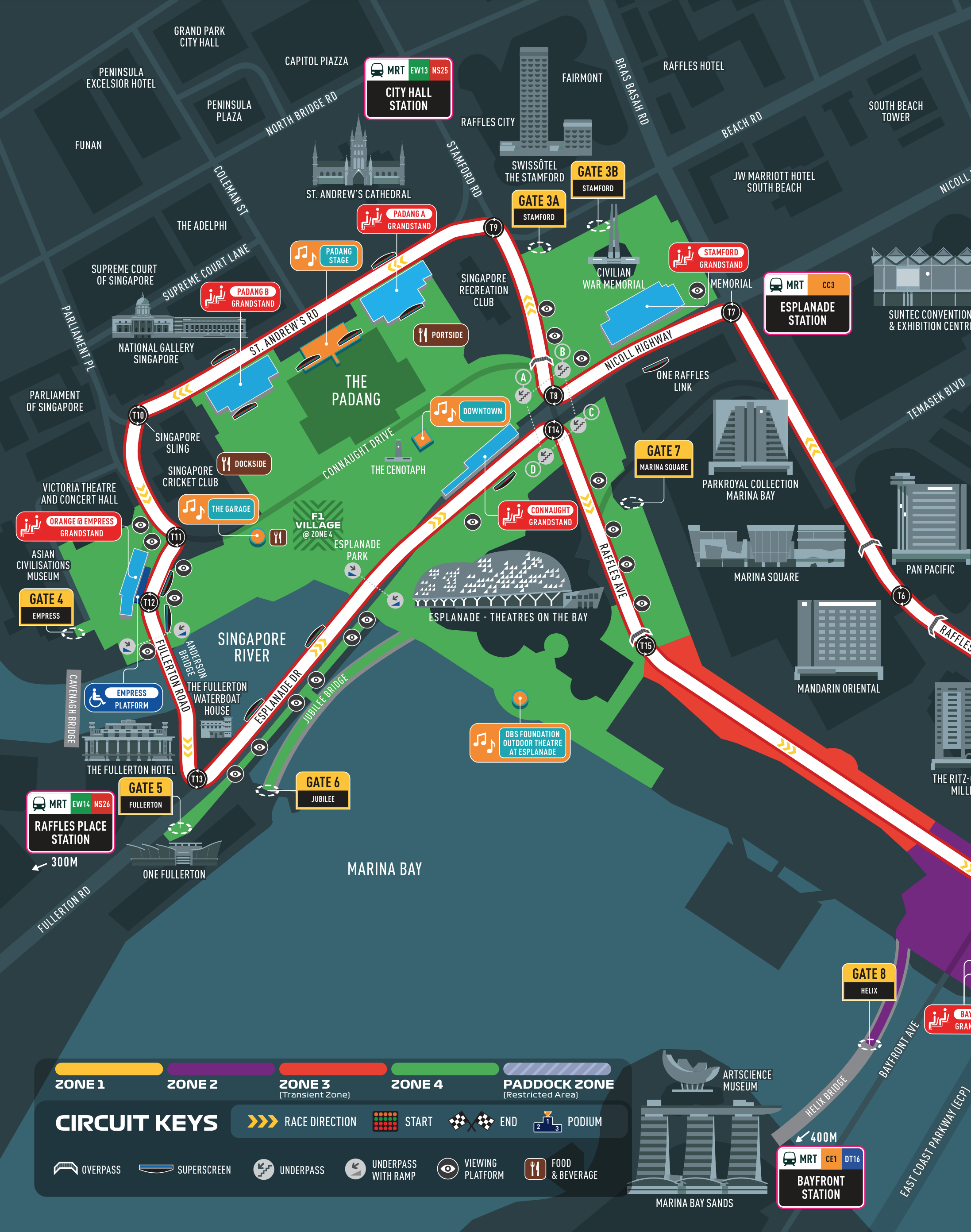 แผนผัง F1 Singapore Zone 4